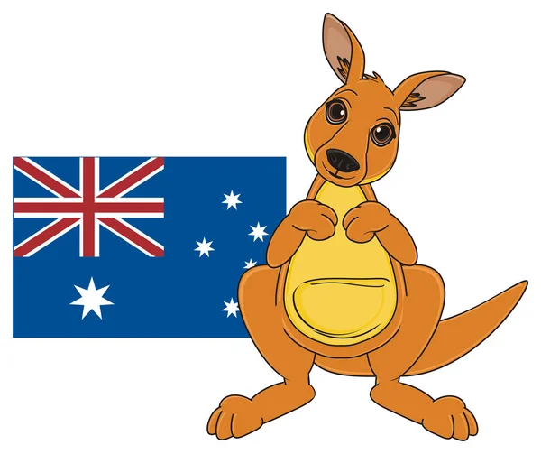 Cute beige kangaroo — Stock Photo, Image