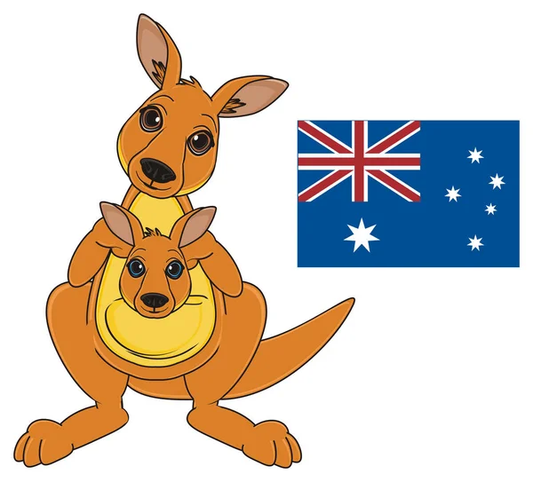 Cute beige kangaroo — Stock Photo, Image