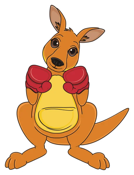 Søt beige kenguru – stockfoto