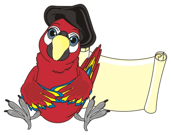 Sevimli kırmızı papağan — Stok fotoğraf