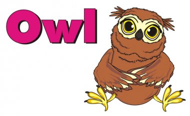 şirin kahverengi baykuş