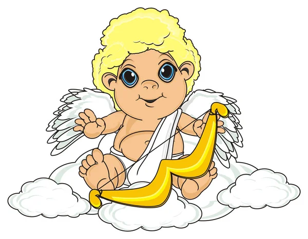 Happy angel sit — Stock Photo, Image