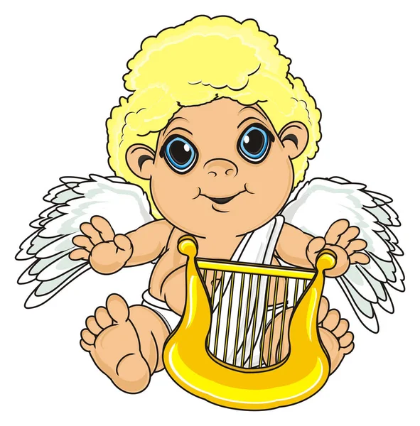 Happy angel sit — Stock Photo, Image