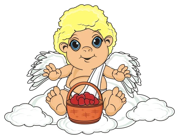 Happy angel sit — Stock Photo, Image