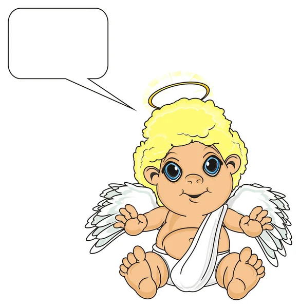 Happy angel sit — Stock Photo, Image