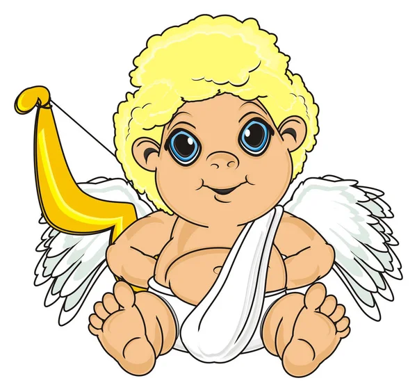 Happy angel sit — Stock Photo, Image