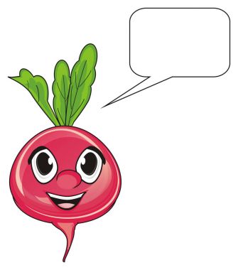 yüzü bir kırmızı turp