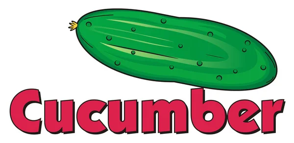 Cucumber with word — Stock Photo, Image