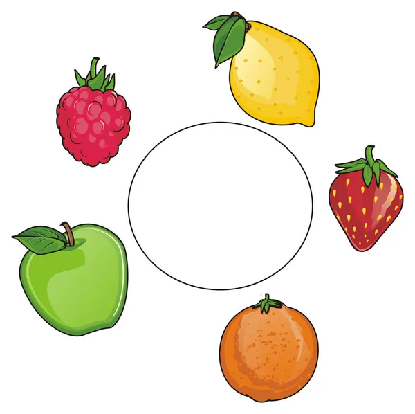 Cinque frutti diversi — Foto Stock