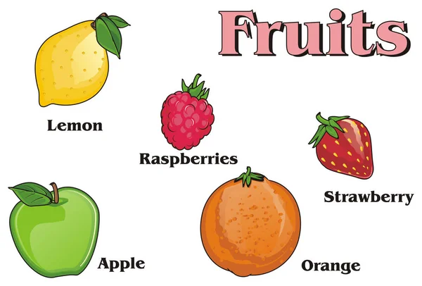 Frukter och ord — Stockfoto