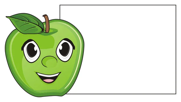 Лицо яблока — стоковое фото