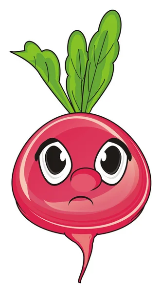Face of one red radish — Stock Photo, Image