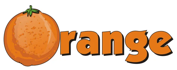 Orange with signs — Stock Photo, Image