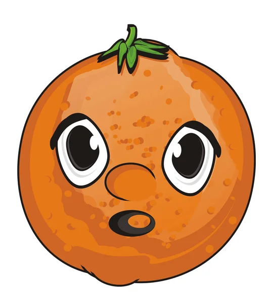Έκπληξη το πρόσωπο του πορτοκαλιού — Φωτογραφία Αρχείου