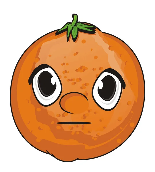 Θλιμμένο πρόσωπο του πορτοκαλιού — Φωτογραφία Αρχείου