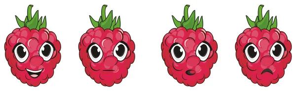 딸기의 4 개의 다른 얼굴 — 스톡 사진
