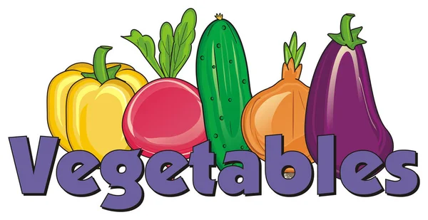 Gemüse und Schilder — Stockfoto