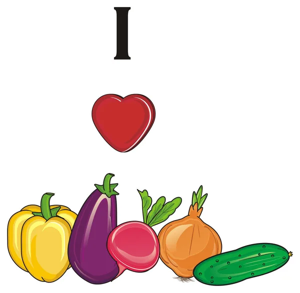 Uwielbiam warzywa — Zdjęcie stockowe
