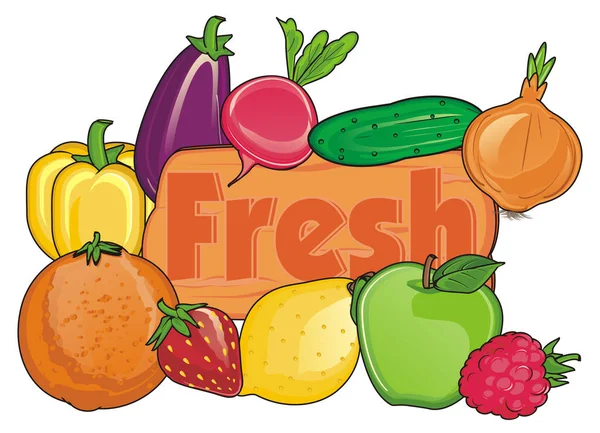 Frisches Obst und Gemüse — Stockfoto