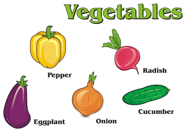 Verduras y sus nombres — Foto de Stock