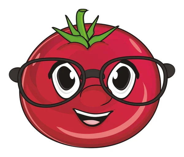 Twarz czerwony pomidor — Zdjęcie stockowe