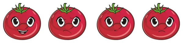 Čtyři tváře rajčat — Stock fotografie