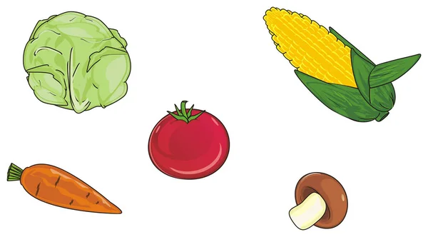 पाच रंगीत भाज्या — स्टॉक फोटो, इमेज