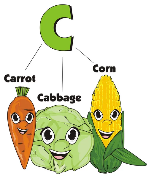 Gemüse und Worte — Stockfoto