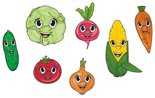 Faces of vegetables — Stock Photo, Image