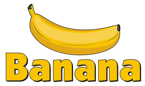 En gul banan — Stockfoto