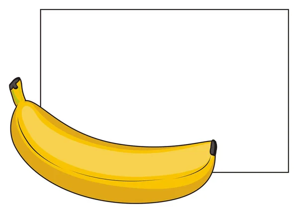 Uma banana amarela — Fotografia de Stock