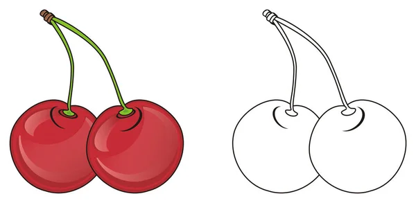 Para z red cherry — Zdjęcie stockowe