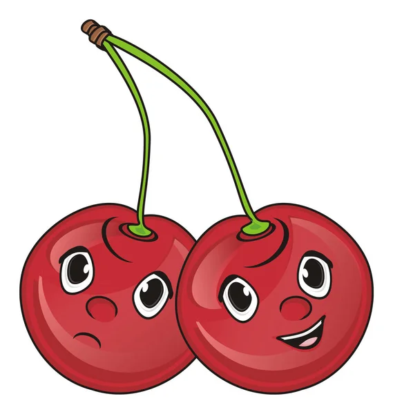 Пара красной вишни — стоковое фото