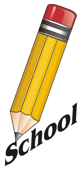 Lápis longo amarelo — Fotografia de Stock