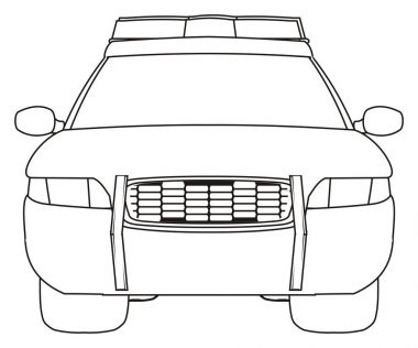 polis arabası boyama