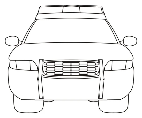 경찰 차 색칠 — 스톡 사진