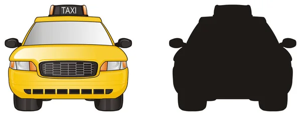 two taxi cars