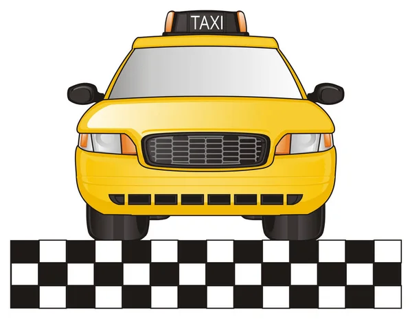Taxi amarillo coche —  Fotos de Stock