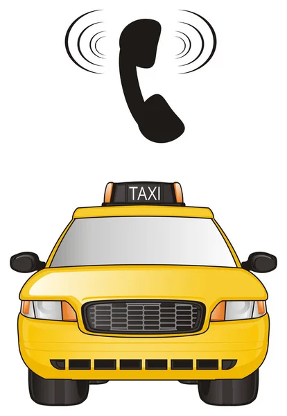Sárga taxi-autó — Stock Fotó
