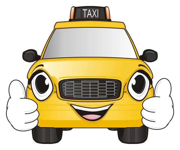 Gele taxi auto — Stockfoto