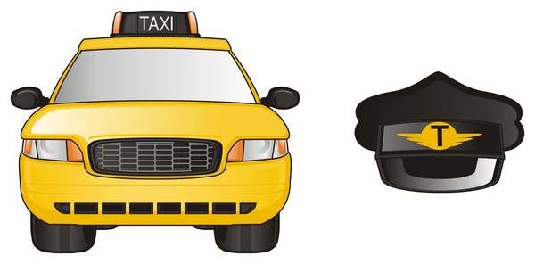 รถแท็กซี่สีเหลือง — ภาพถ่ายสต็อก