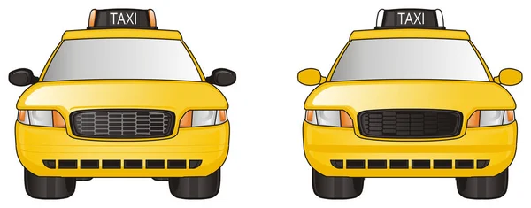 Två taxi bilar — Stockfoto