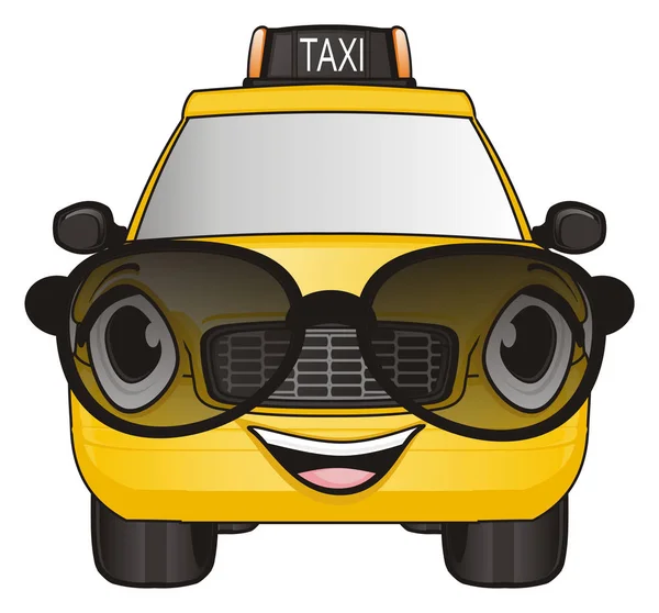 Желтый автомобиль такси — стоковое фото