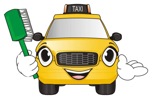 Gele taxi auto — Stockfoto