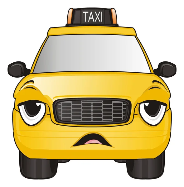 Gelbes Taxiauto — Stockfoto