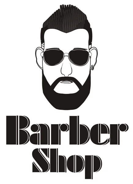 Head of man with barber — Stock Photo, Image