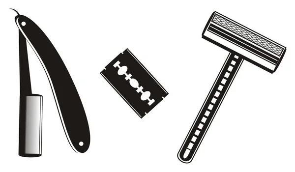 Trzech różnych maszynek do golenia — Zdjęcie stockowe