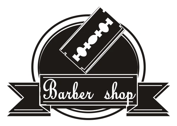 Lâmina de barbear com ícone — Fotografia de Stock