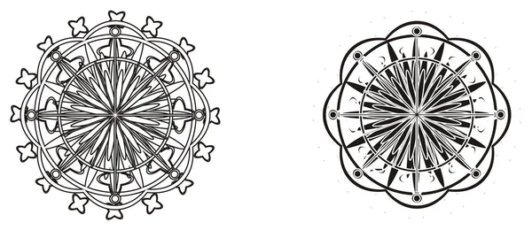 Jeden černý mandala — Stock fotografie