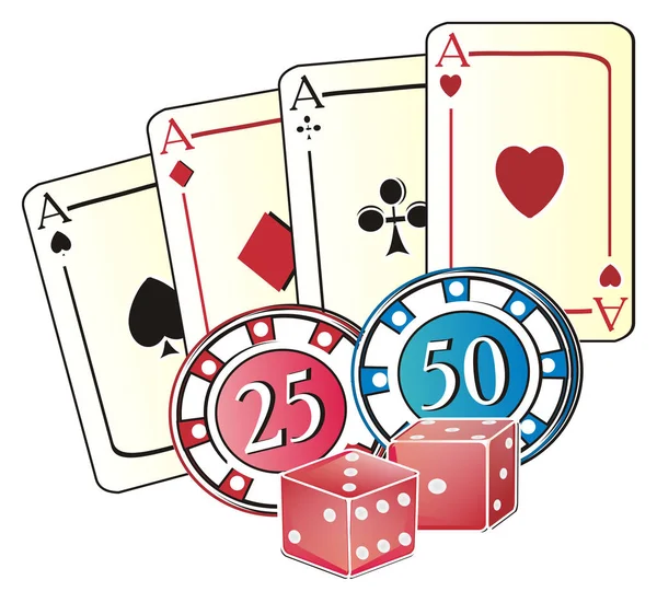 Symbolen van casino — Stockfoto